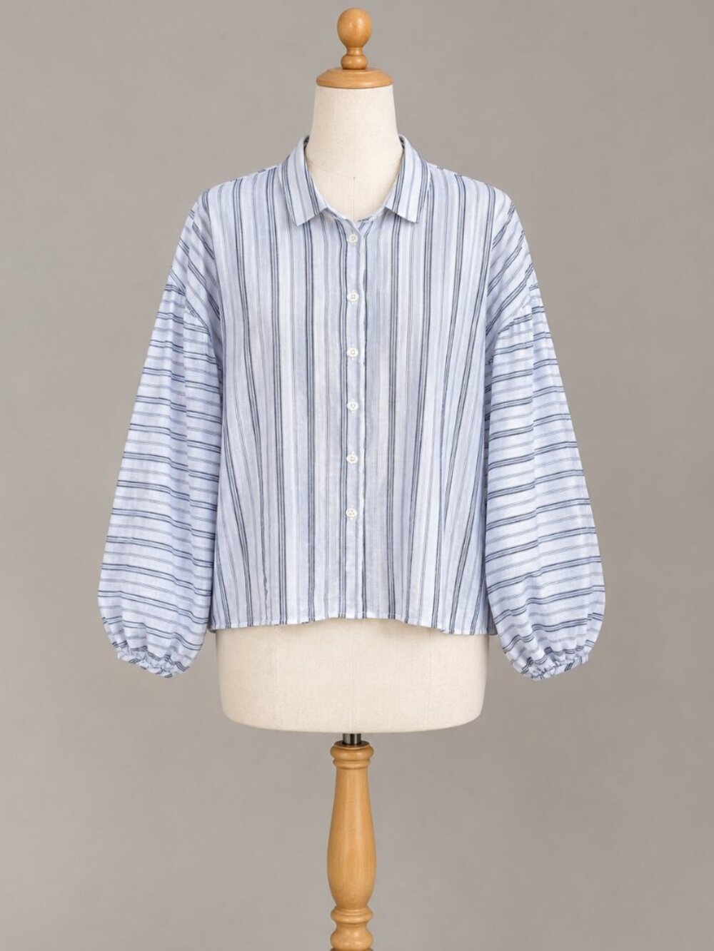 Brende Made in Portugal Stripped Button Down Shirt